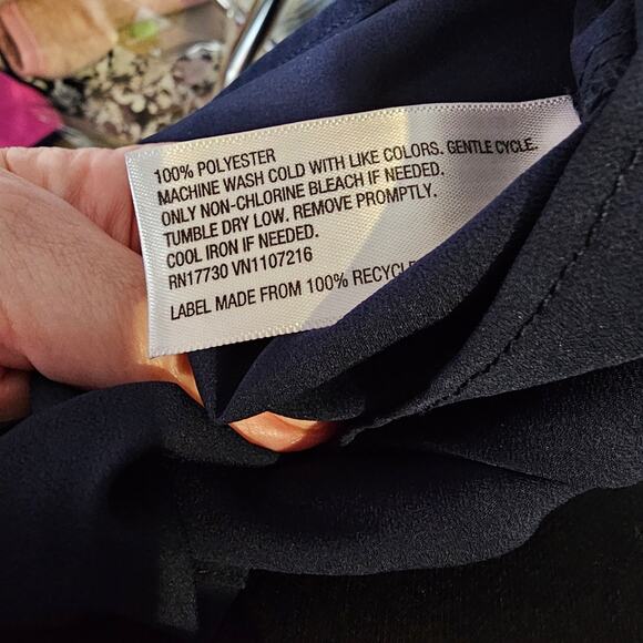 Ava & Viv Top Womens Size 4X Plus Size Tunic Blue Shirt Long Sleeve Work Career - Picture 8 of 9